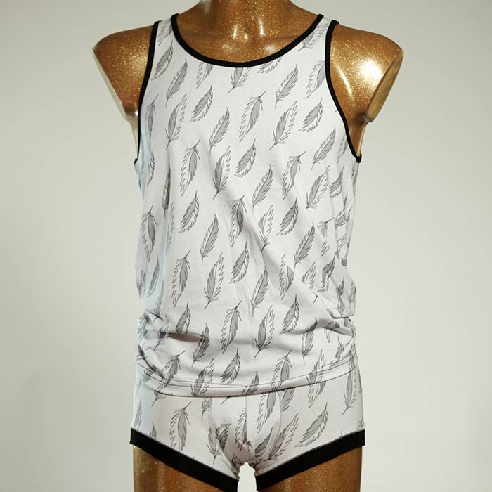 günstiger gemusterter sexy ökologischer Herren Unterwäsche Set aus Biobaumwolle thumbnail