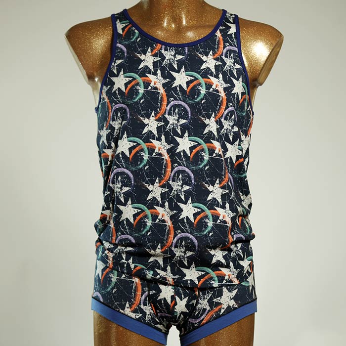 ökologischer farbiger sexy bunter Herren Unterwäsche Set aus Biobaumwolle thumbnail