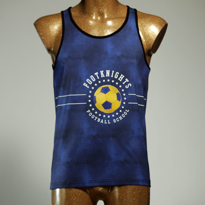 handgemachter ökologischer bunter schöner Herrenunterhemd aus Baumwolle, Unterwäsche für Herren thumbnail