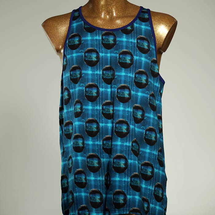 handgemachter schöner nachhaltiger gemusterter Herrenunterhemd aus Baumwolle, Unterwäsche für Herren thumbnail